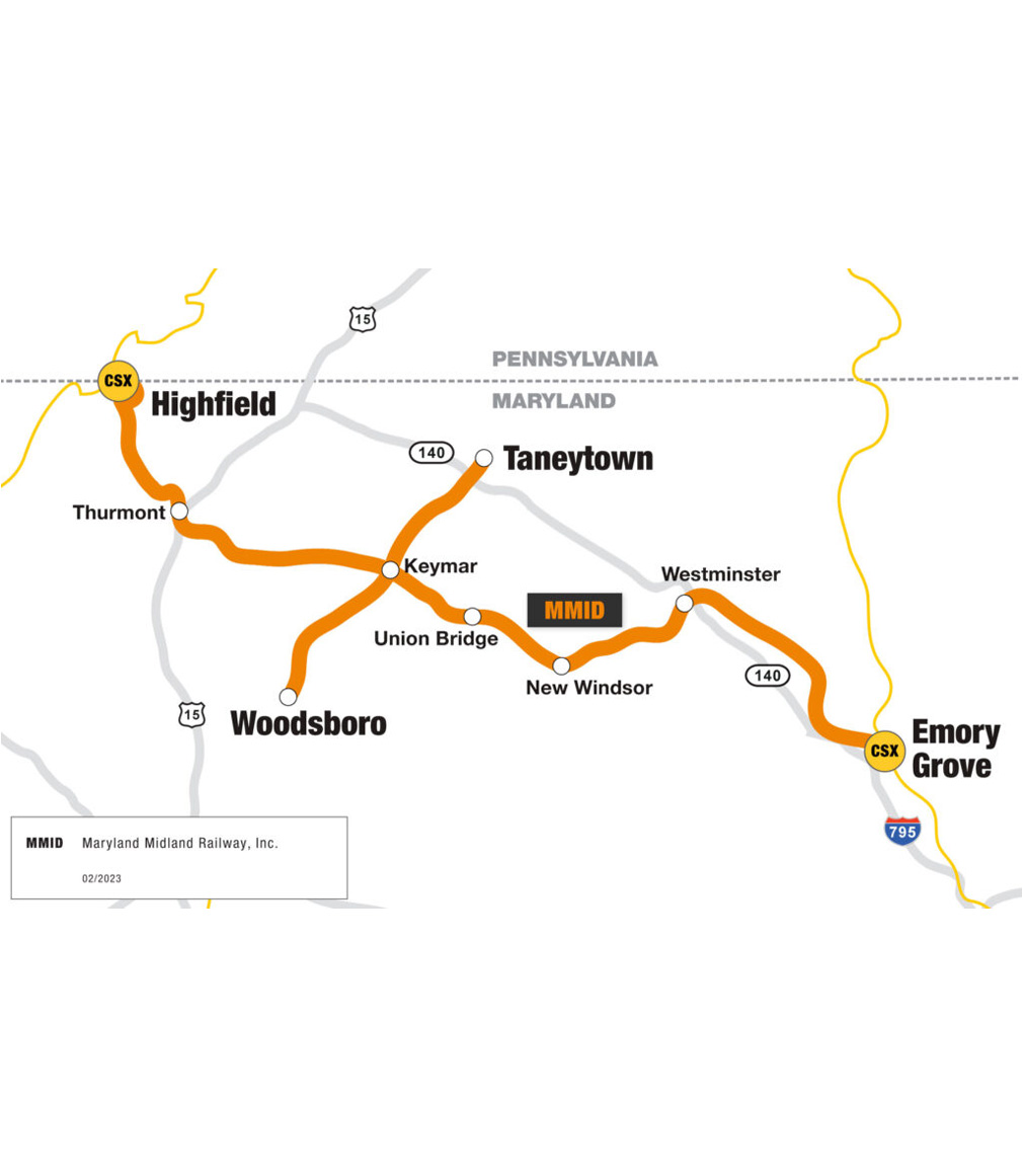 MMID railroad route map diagram