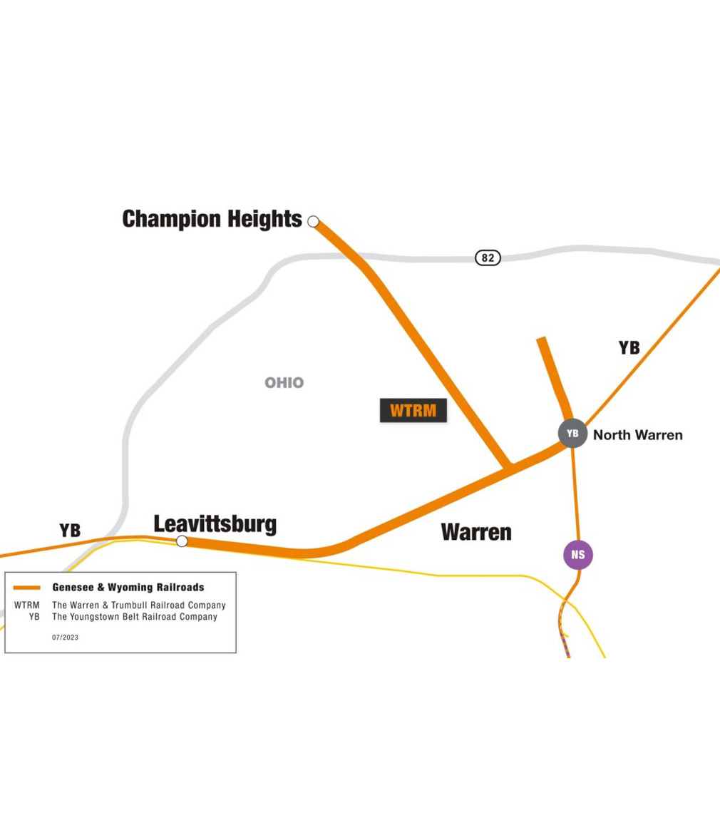 WTRM railroad route map diagram 