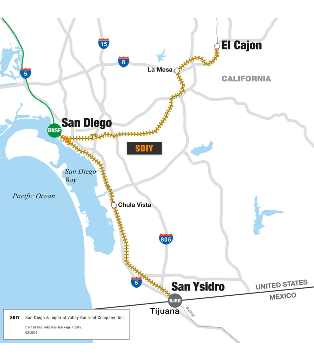 SDIY railroad route map diagram