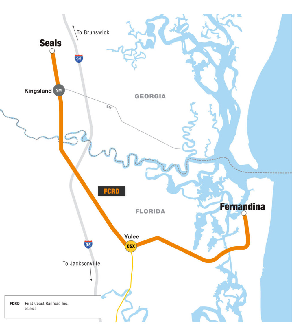 FCRD railroad route map diagram 