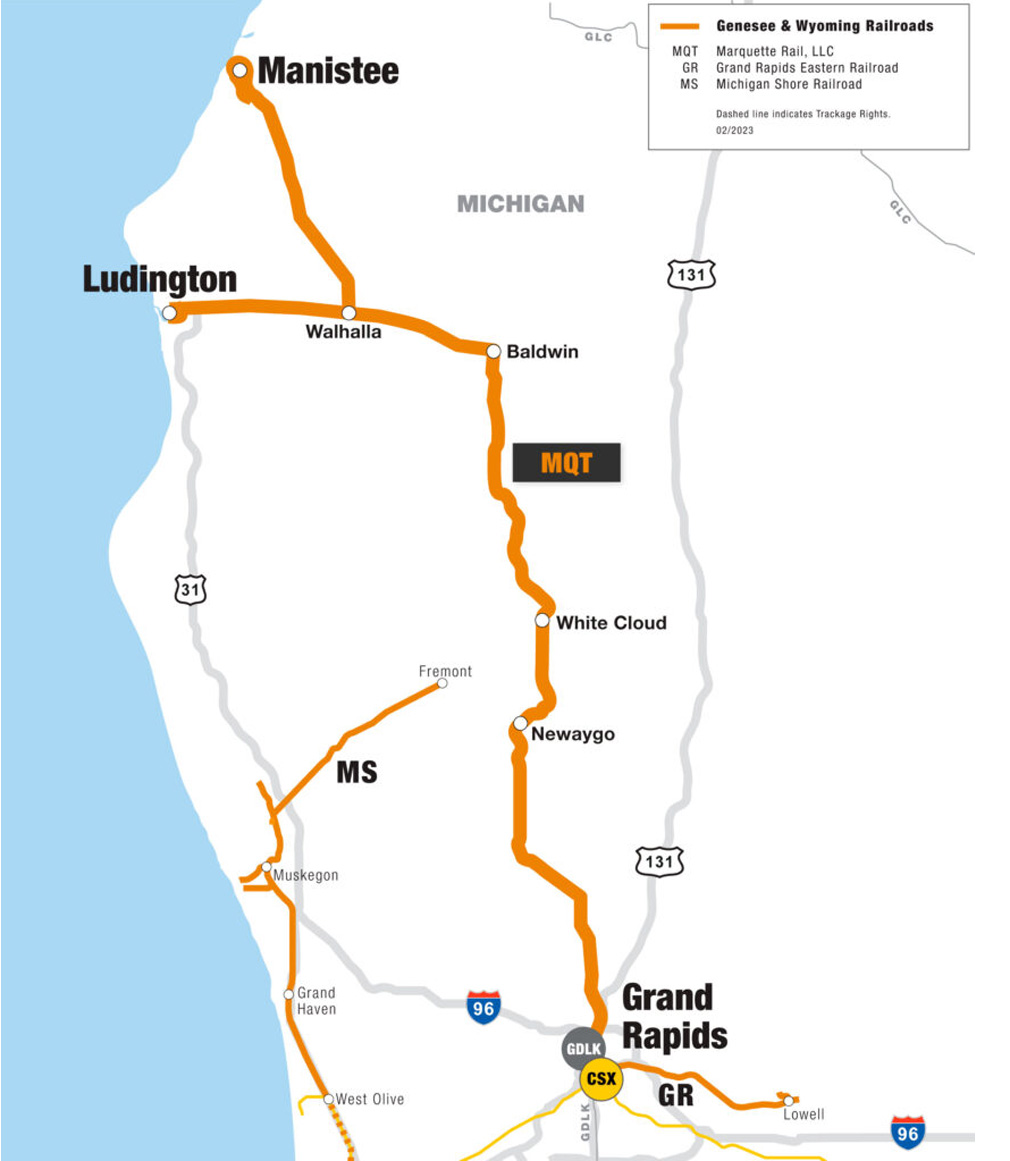 MQT railroad route map diagram