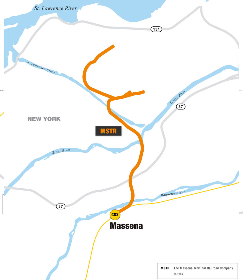 MSTR railroad route map diagram