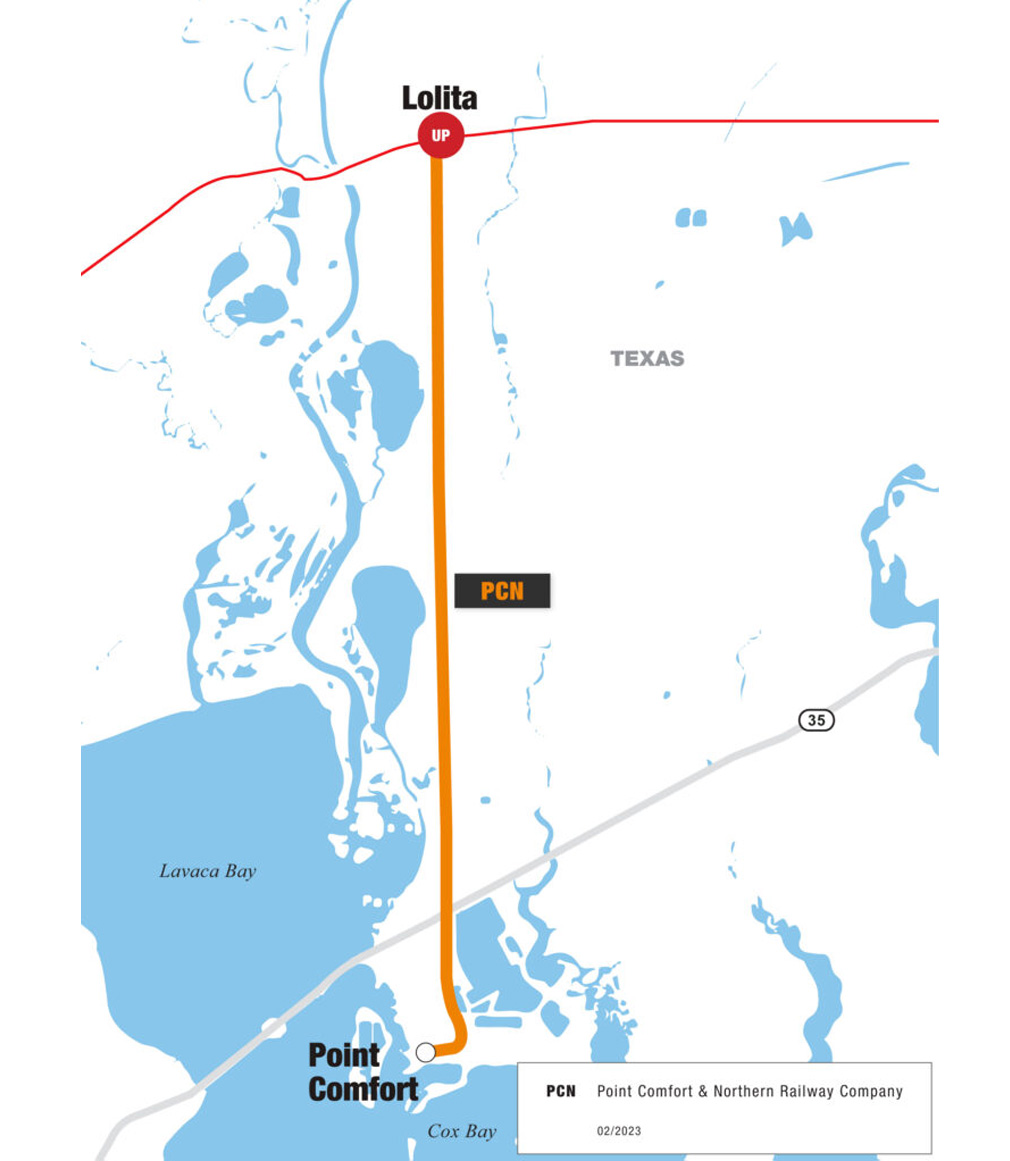 PCN railroad route map diagram