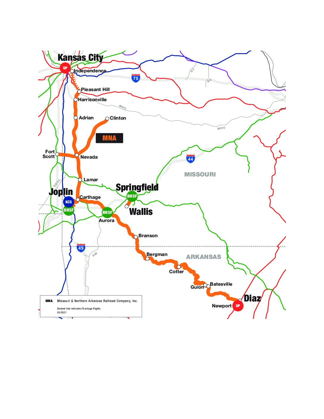 Missouri Railroad Map 2019 Missouri & Northern Arkansas Railroad – A Genesee & Wyoming Company